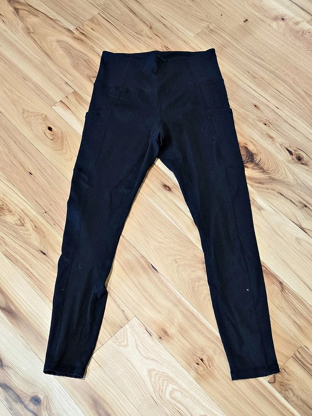 Lukka  Ribbed Leggings in Black Size Small